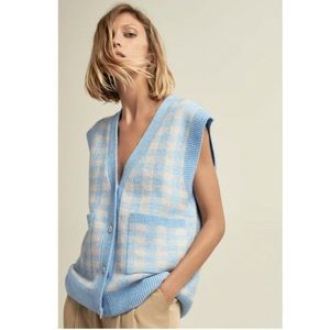 Zara Plaid Sweater Vest